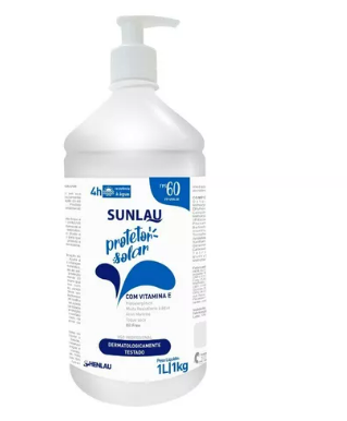 Sunlau Protetor Solar Fps 60 Uva/Uvb Com Vitamina E 1 Litro Henlau