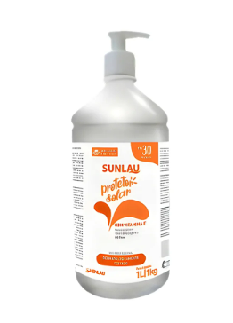 Sunlau Protetor Solar Fps 30 Uva/Uvb Com Vitamina E 1 Litro Henlau
