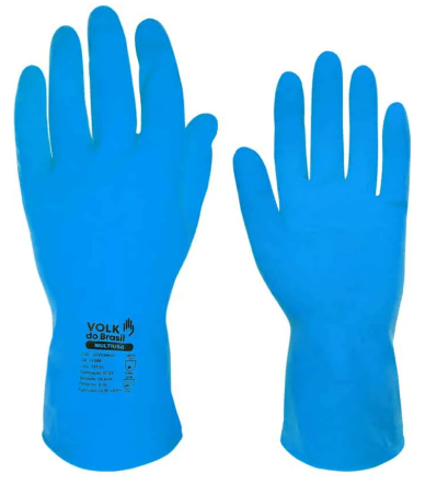 Luva DE Latex Multiuso Azul Volk