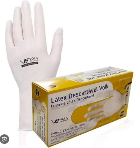Luva Procedimento Latex (CX 100 Und) Volk