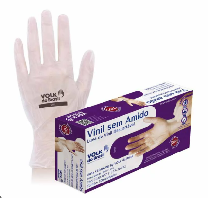 Luva Vinil Sem Amido Volk