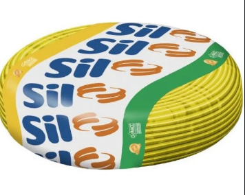 Cabo Flexsil 750V 6,00MM Amarelo Rolo C/ 100M Sil