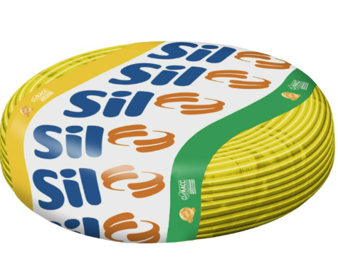 Cabo Flexsil 750V 2,50MM Amarelo Rolo C/ 100 Metro Sil
