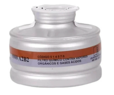 Cartucho Filtro 9000 A2b2 P2 (VO+GA) Full Face Tipo Queixo Multigases 514570 Airsafety