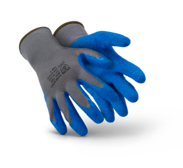 Luva SS LN 1005 Nylon Com B Latex Cor Azul Supersafety