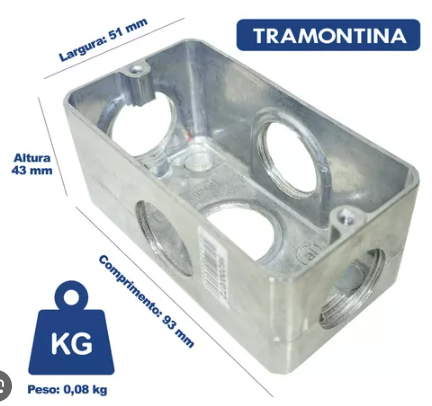 Caixa Mult X Alum 3/4 Condulete Tramontina P/ Eletroduto