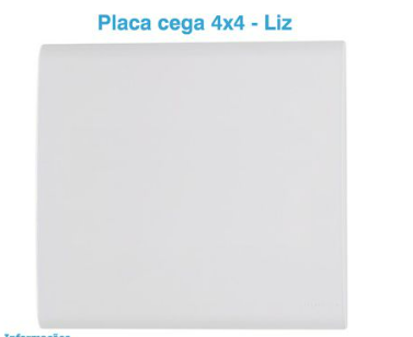 Placa 4X4 Cega Com Suporte Linha Liz Branco Tramontina