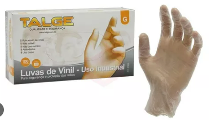 Luva DE Vinil Com Amido Talge