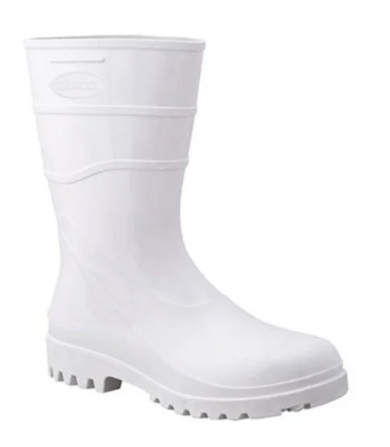 Bota Pvc 82BPC600 Cano Medio Branca Acqua Flex Bracol