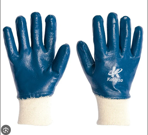 Luva Nitrilica Com Suporte Textil KA 30 Azul Kalipso
