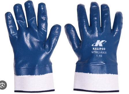 Luva Nitrilica Com Suporte Textil KA 35 Azul Kalipso
