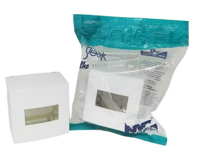 Caixa Sobrepor 75X75 1POSTO C/ Suporte BR Sleek Sistema X Margirius