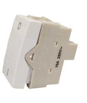 Modulo Interruptor Bipolar Simples 10A 250V BR Linha Sleek Margirius