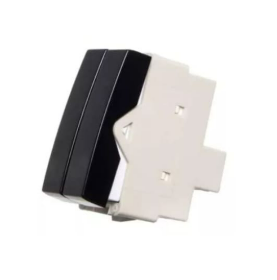 Modulo Interruptor Duplo Paralelo Ebony Linha Sleek Margirius
