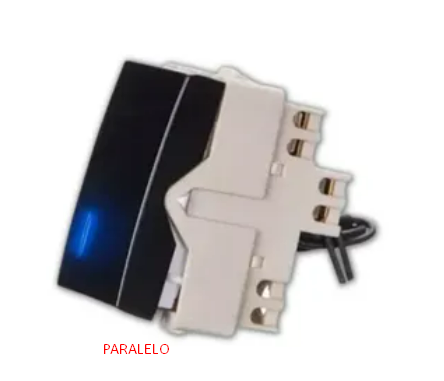 Modulo Interruptor Paralelo Com Luz 10A 250V Ebony Sleek Pa016526 Margirius