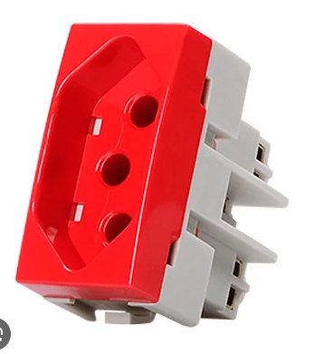 Modulo Tomada 20A Vermelho 2PT 250V Linha Sleek Margirius