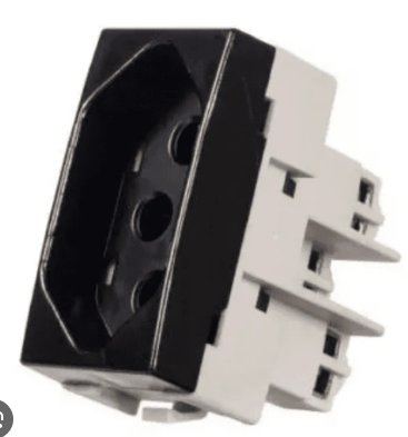 Modulo Tomada Padrao Brasileiro 2PT 10A 250V Ebony Sleek Margirius