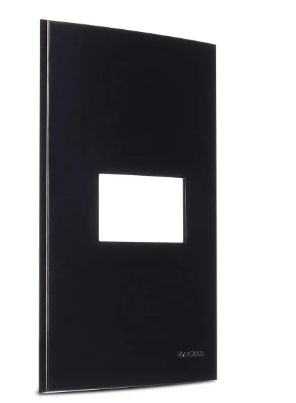 Placa 4X2 1 Posto Horiz Ebony Sleek Margirius