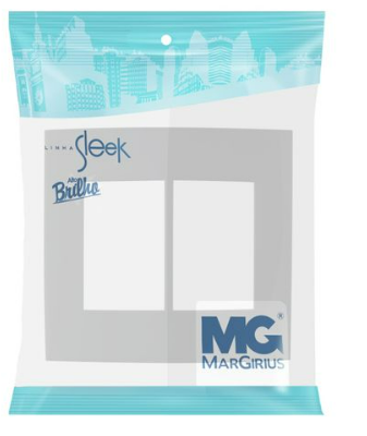 Placa 4X4 6 Postos Horiz BR Sleek Margirius