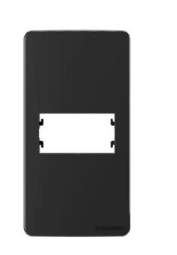 Placa P/ Condulete 3/4 1 Posto Horiz C/ Suporte Sleek Ebony Margirius