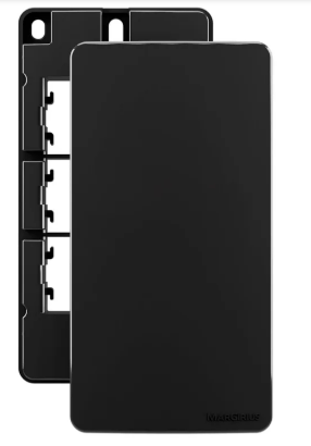 Placa P/ Condulete 1 Pol Cega Horiz C/ Suporte Sleek Ebony Margirius