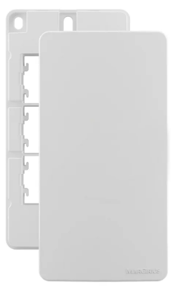 Placa P/ Condulete 1 Pol Cega Horiz C/ Suporte Sleek Branco Margirius