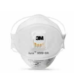 Respirador Descartavel Aura 9322+BR Pff2 Valvulada 3M
