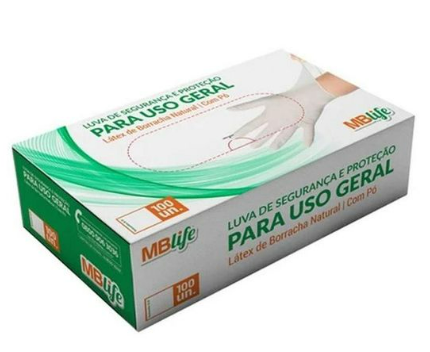 Luva Procedimento Latex Mblife (CX 100 Und) Medix