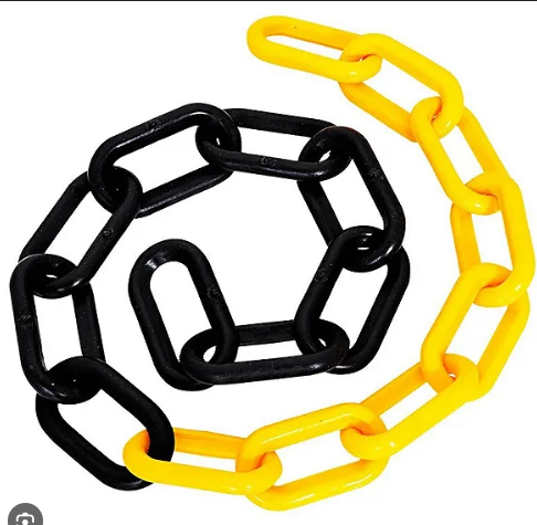 Corrente Elo Grande Preta/Amarela Plastcor