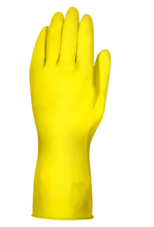 Luva DE Latex Amarela Acabamento Flocado Ltx 700