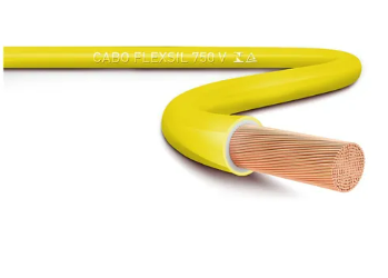 Cabo Flexsil 750 V 6,00MM Amarelo Por Metro Sil