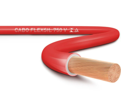 Cabo Flexsil 750 V 6,00MM Vermelho Por Metro Sil