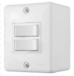 Conj 2 Interruptor Simples 6A Box Sistema X Ilumi