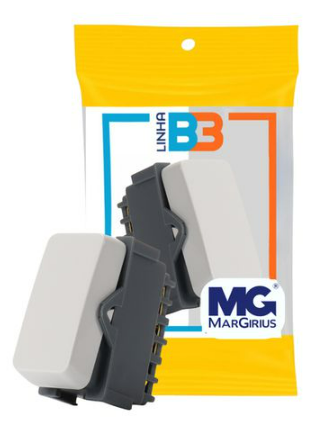 Modulo Interruptor Simples 10A 250V BR Linha B3 Margirius