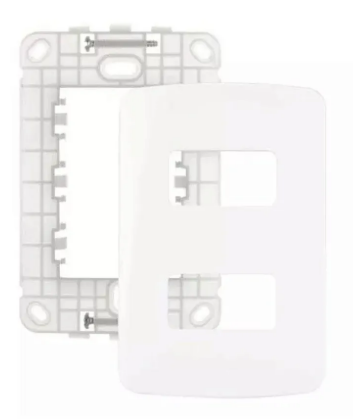 Placa 4X2 2 Postos Horiz BR Com Suporte Linha B3 Margirius