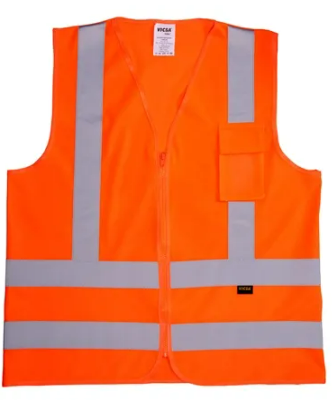 Colete Refletivo Laranja C/ 1 Bolso Classe 2 Volk
