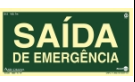 Placa Sin Paf02 S12 2 Saída DE Emergência Pvc 2MM Fotoluminescente 24X12CM Encartale