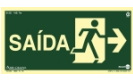 Placa Sin Paf03 S13 D Sentido DA Saída DE Emerg à Direita Pvc 2MM Fot 24X12CM Encartale