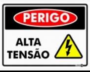 Placa Sin Ps128 Perigo Alta Tensão PS 0,80MM 20X15CM Encartale