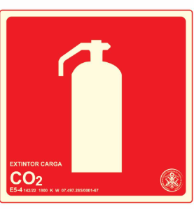 Placa Sin Paf896 Extintor DE Incêndio Co2 Pvc 2MM Foto 15X15CM Encartale