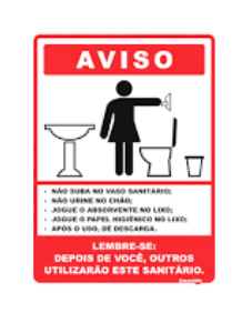 Placa Sin Ps102 Higiene Banheiro Feminino PS 0,80MM 15X20CM Encartale