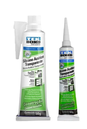 Borracha Cola Silicone Acet 50G Transp(Tubete) Tek Bonde