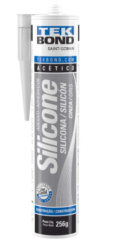 Borracha DE Silicone Acetico 256G Cinza Tek Bonde