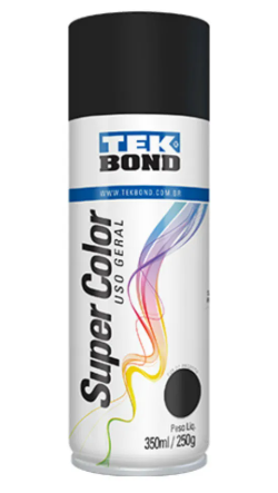 Tinta Spray Preto Fosco 350ML Tek Bonde
