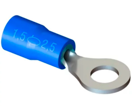 Terminal Olhal Anel Pre Isolado 1,5 2,5 Azul M6