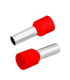 Terminal Tubular Ilhos Simples 35 MM Vermelho Lukma