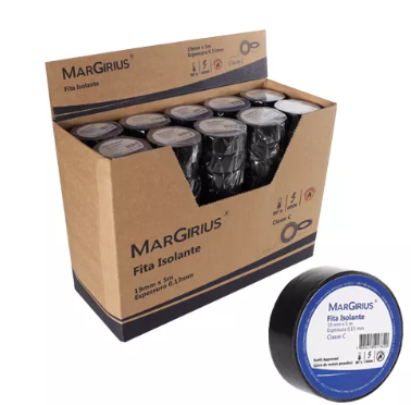 Fita Isolante 19MM X 20M 0,13MM Classe C Rolo Margirius