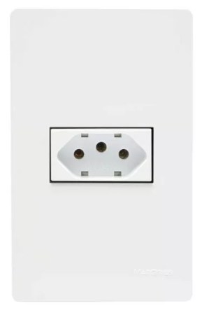 Conjunto 1 Tomada 2PT 10A 250V 4X2 BR Linha Infiniti Margirius