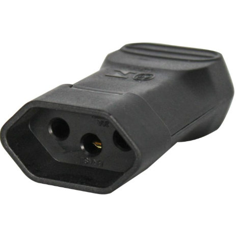 Plugue Femea Tomada Desmontavel 2PT 10A Preto Margirius