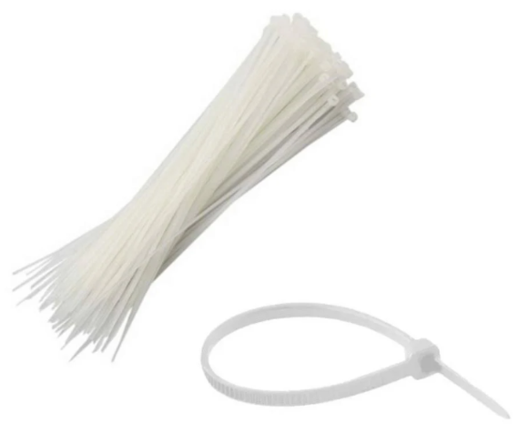 Abracadeira Nylon 250 X 3,6MM Branca C/100